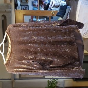 Large crushed velvet long sleeve shirt